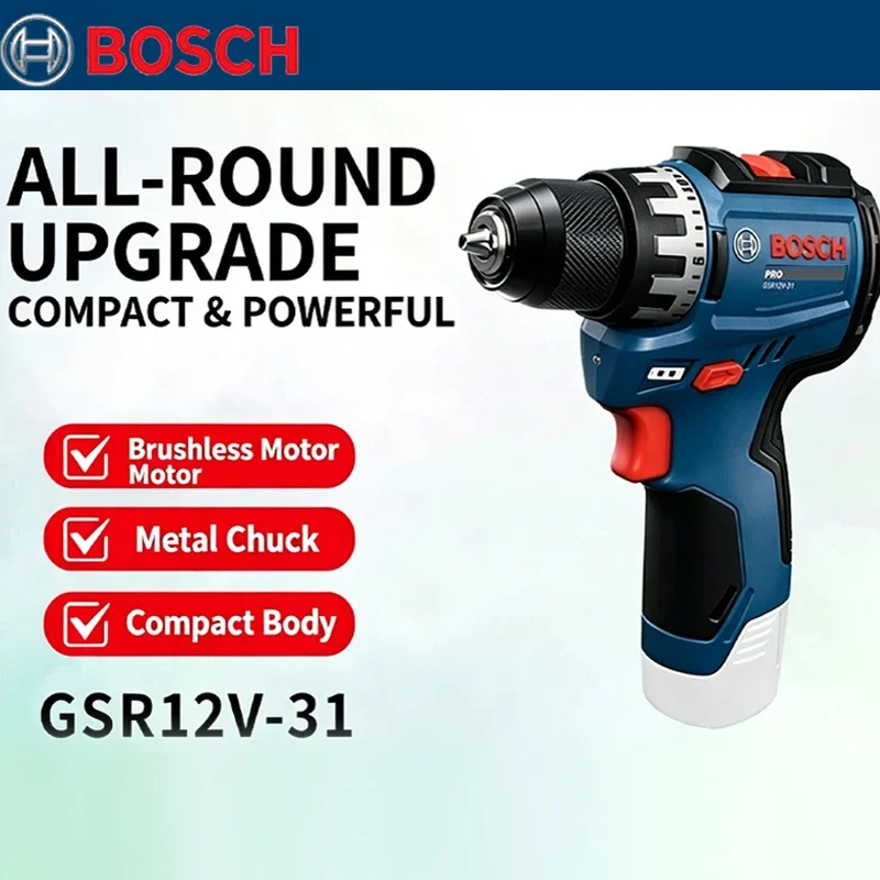 Woodworking Industries - Wiertarka elektryczna Bosch GSR 12V-31 bezszczotkowa,